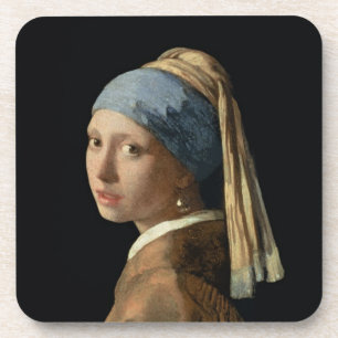 Meisje met parelaarde, c.1665-6 (olie op doek) onderzetter
