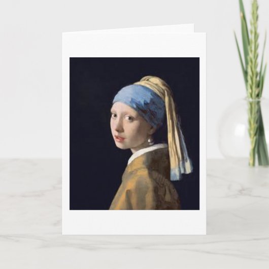 Meisje met parelmoeras - Johannes Vermeer Kaart (Voorkant)