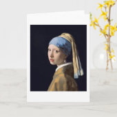 Meisje met parelmoeras - Johannes Vermeer Kaart (Gele Bloem)
