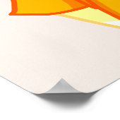 Meisje met parmbrella in Wind Rain Drawing Poster (Hoek)