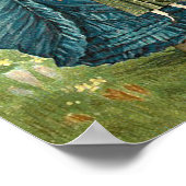 Meisje met  Pasen voor dollen en konijnen Poster (Hoek)