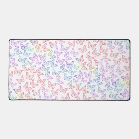 meisje met patroonvlinder bureaumat (Voorkant)