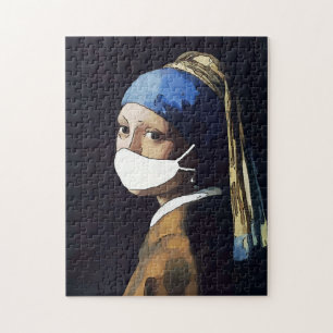 Meisje met Pearl Earing en Masker Legpuzzel