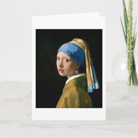 Meisje met Pearl Earring, Johannes Vermeer, 1665 Kaart (Voorkant)