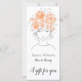  meisje met perzik waterverf rozen-Floral