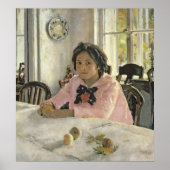Meisje met perziken, 1887 poster (Voorkant)