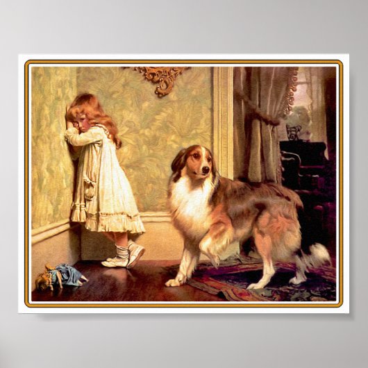 Meisje met Pet Sheltie Poster (Voorkant)