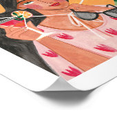 Meisje met petten zonnebril poster (Hoek)