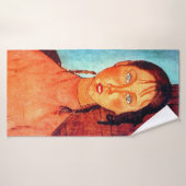 Meisje met pigtails, Modigliani Badhanddoek (Badhanddoek)