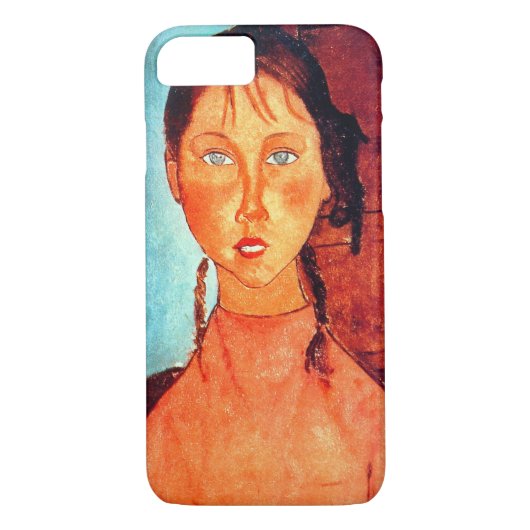 Meisje met pigtails, Modigliani Case-Mate iPhone Case (Achterkant)
