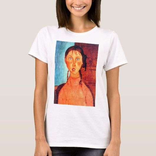 Meisje met pigtails, Modigliani T-shirt (Voorkant)