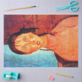 Meisje met pigtails, Modigliani Tissuepapier (Craft)