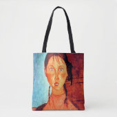 Meisje met pigtails, Modigliani Tote Bag (Voorkant)