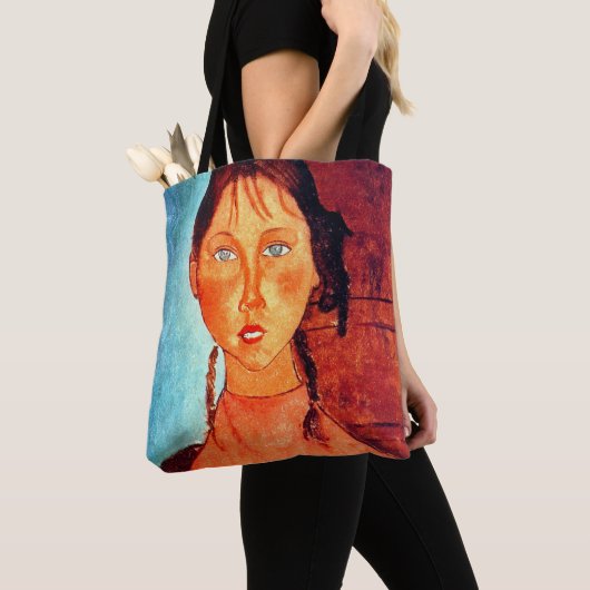 Meisje met pigtails, Modigliani Tote Bag (Dichtbij)