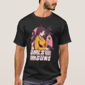 Meisje met Pistolen Anime T-shirt (Voorkant)