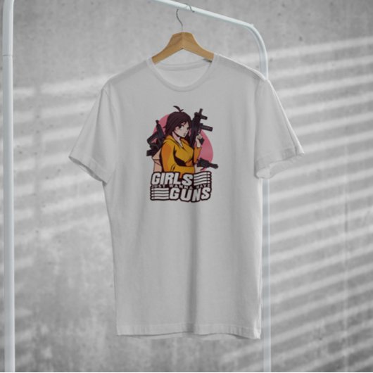 Meisje met Pistolen Anime T-shirt