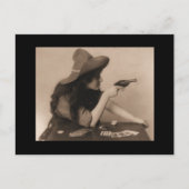  meisje met pistool briefkaart (Voorkant)