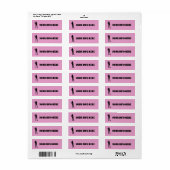 Meisje met pistool Retour Adreslabels Etiket (Full Sheet)