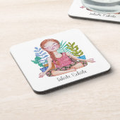 Meisje met Planten Bier Onderzetter (Linkerzijde)