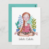 Meisje met Planten Briefkaart (Voorkant / Achterkant)