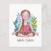 Meisje met Planten Briefkaart (Voorkant)