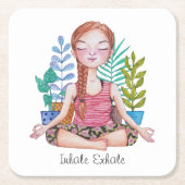 Meisje met Planten Kartonnen Onderzetters (Voorkant)