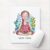 Meisje met Planten Muismat (Met muis)