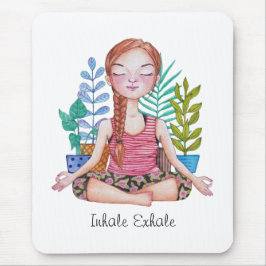 Meisje met Planten Muismat
