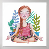 Meisje met Planten Poster (Voorkant)