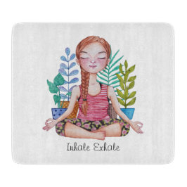 Meisje met Planten Snijplank