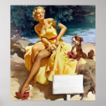 Meisje met pop-up poster<br><div class="desc">retro pinup.</div>