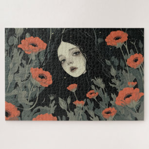 Meisje met Poppies Jigsaw puzzel