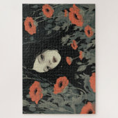 Meisje met Poppies Jigsaw puzzel (Verticaal)