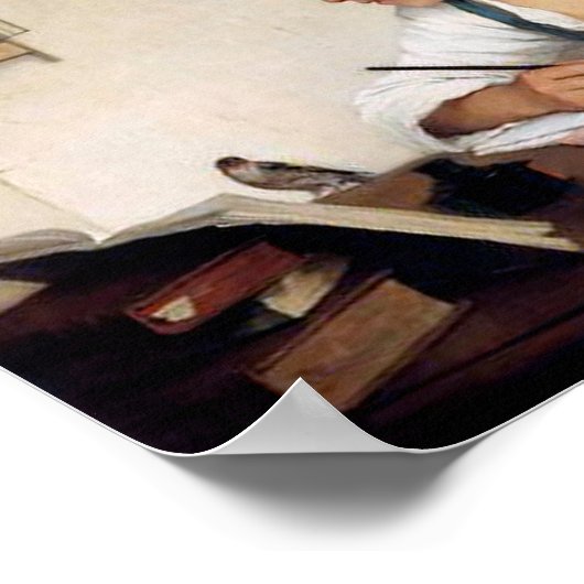 Meisje met Poster van vogels (Hoek)