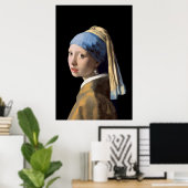 Meisje met Poster voor verouderde kunst (Thuiskantoor)