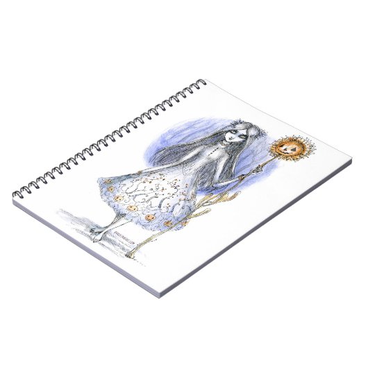 Meisje met Pumpkinflower Notitieboek (Linkerzijde)