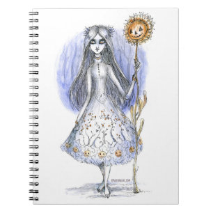 Meisje met Pumpkinflower Notitieboek