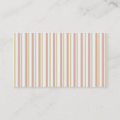 Meisje met Puppy Striped Play Date Card Contactkaartje (Achterkant)