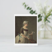 Meisje met Racket en Shuttlecock Briefkaart (Staand voorkant)