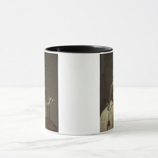 Meisje met Racket en Shuttlecock Mok (Midden)