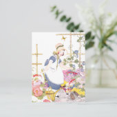 Meisje met Rake en Watering kan in de Vloertuin Briefkaart (Staand voorkant)