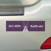 Meisje met Ratitude-Bumpersticker Bumpersticker (Op auto)