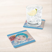 Meisje met Red Rose Beret Waterverf Onderzetter (Insitu)