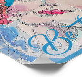 Meisje met Red Rose Beret Waterverf Poster (Hoek)