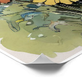 Meisje met regenboogbloem in haar haar poster (Hoek)