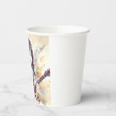 Meisje met rockmuziek vibes papieren bekers (Links)