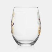 Meisje met rockmuziek vibes wijnglas zonder voet (Rechts)