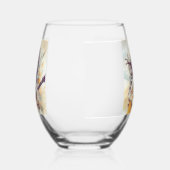 Meisje met rockmuziek vibes wijnglas zonder voet (Links)