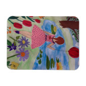 Meisje met rode ballon Flexibele fotomagneet Magneet (Horizontaal)