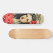 Meisje met rode klaprozen geïnspireerd skateboard (Horizontaal)